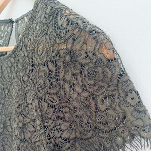 Banana Republic Sage Green Lace Dress